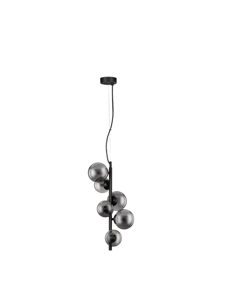 Luces Exclusivas PARLA Wisząca Nowoczesna szary i odcienie szarości 6xG9 max 5W LE43388