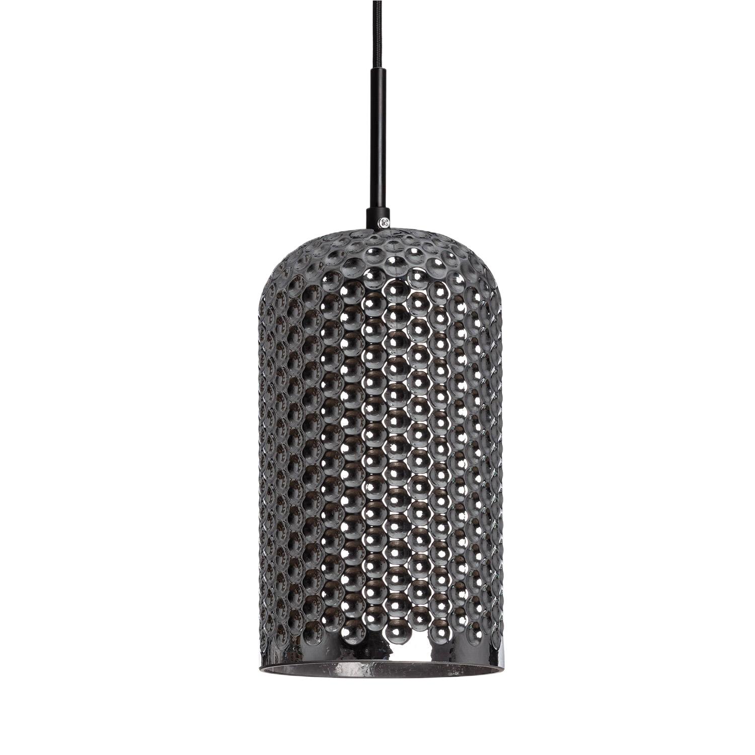 Abruzzo Lampa wisząca szklana szara E27 Slendore ABR-LWS-C-SLN