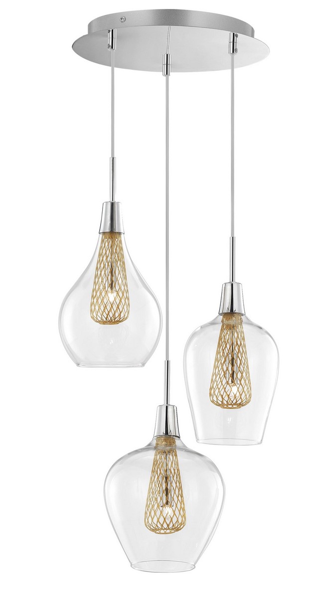 Luces Exclusivas ZARZA Wisząca 3xG9 LED Złoty LE41842
