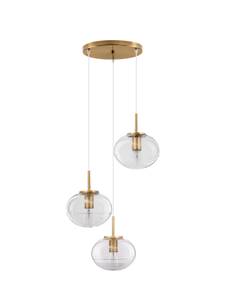 Luces Exclusivas HAINA Wisząca Nowoczesna złoty i odcienie złota 3xΕ27 max 12W LE42646