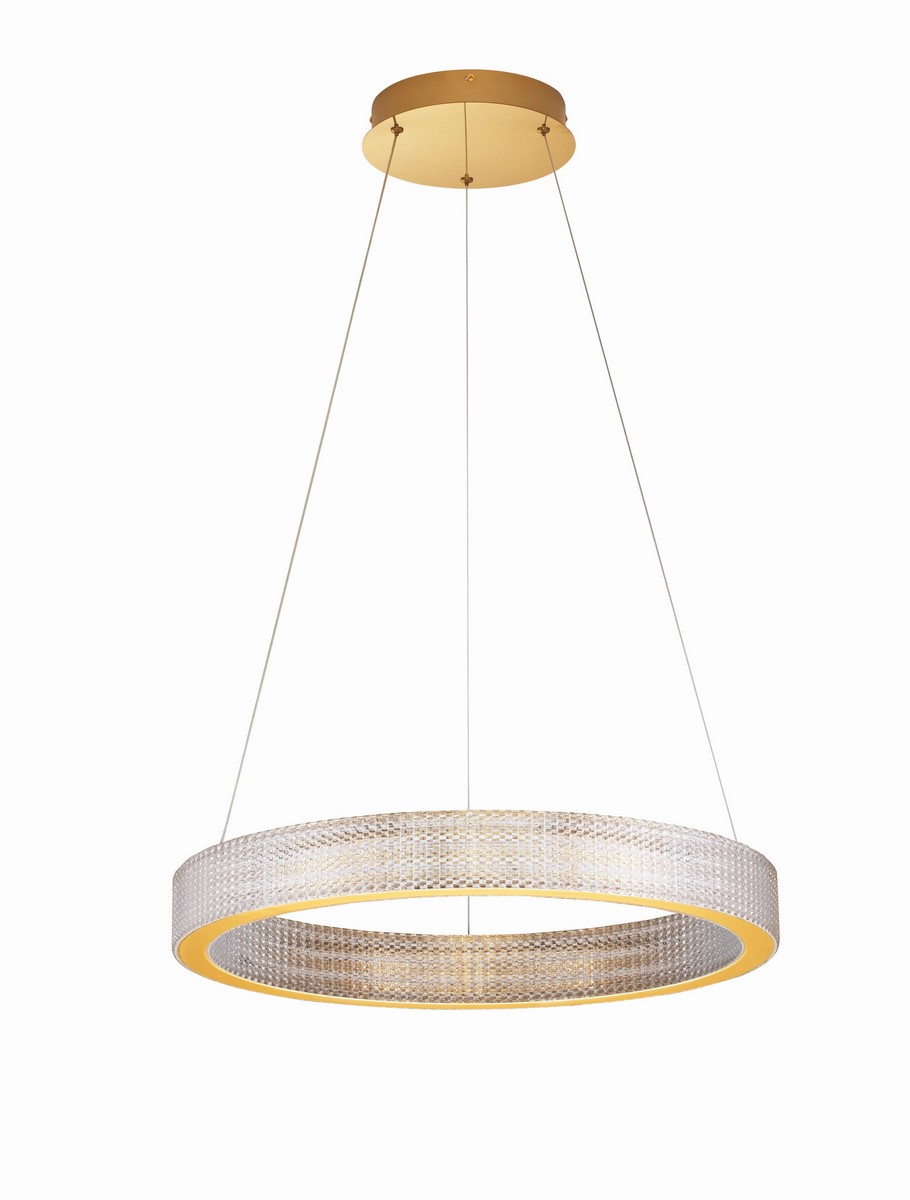 Luces Exclusivas YOTAU Lampa Wisząca LED 70W 5286lm 3000K stal/aluminium/akryl złoty i odcienie złota LE44729