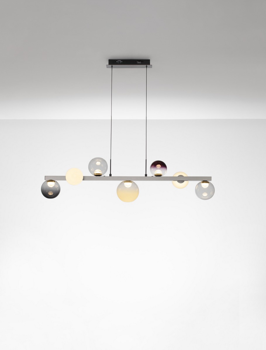 Luces Exclusivas ARGUIS Lampa Wisząca LED 40W 2615lm 3000K stal/aluminium/szkło czarny LE45847