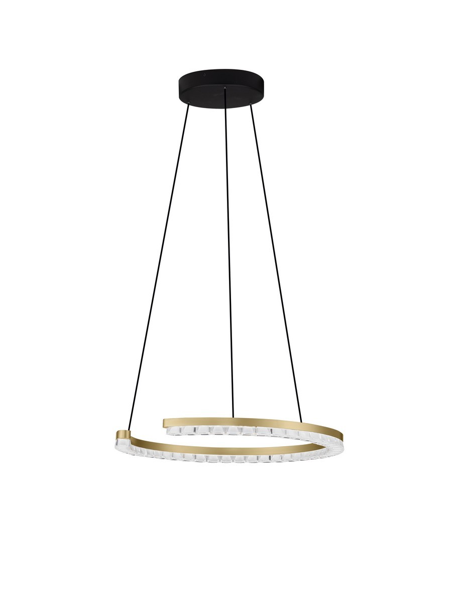 Luces Exclusivas MAHON Lampa Wisząca LED 21W 1365lm 3000K aluminium/akryl złoty i odcienie złota LE46099