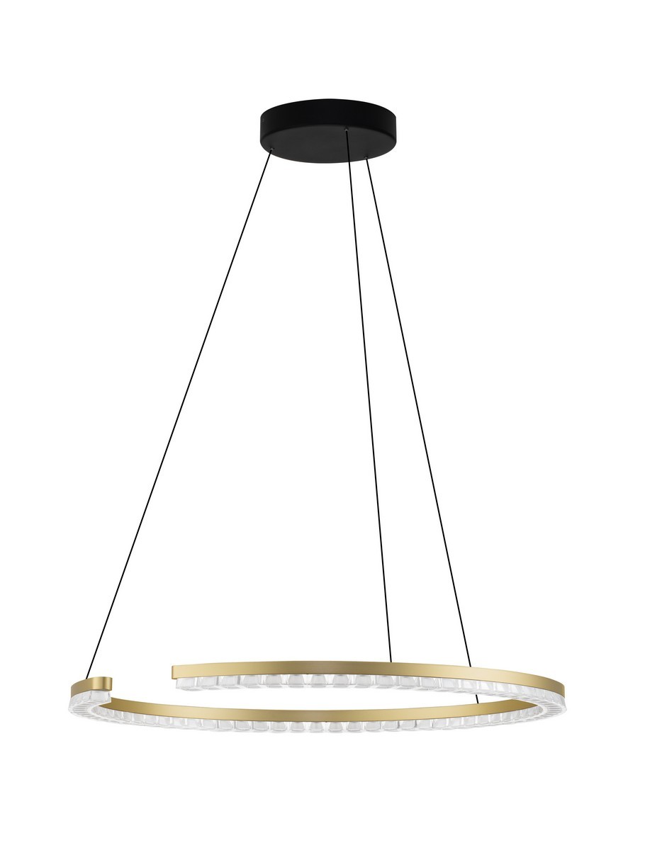 Luces Exclusivas MAHON Lampa Wisząca LED 30W 1950lm 3000K aluminium/akryl złoty i odcienie złota LE46100