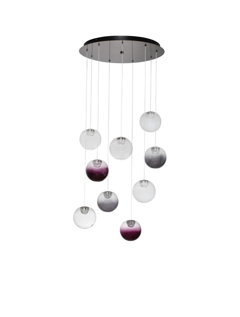 Luces Exclusivas ARGUIS Lampa Wisząca LED 46W 2914lm 3000K stal/aluminium/szkło czarny LE45846