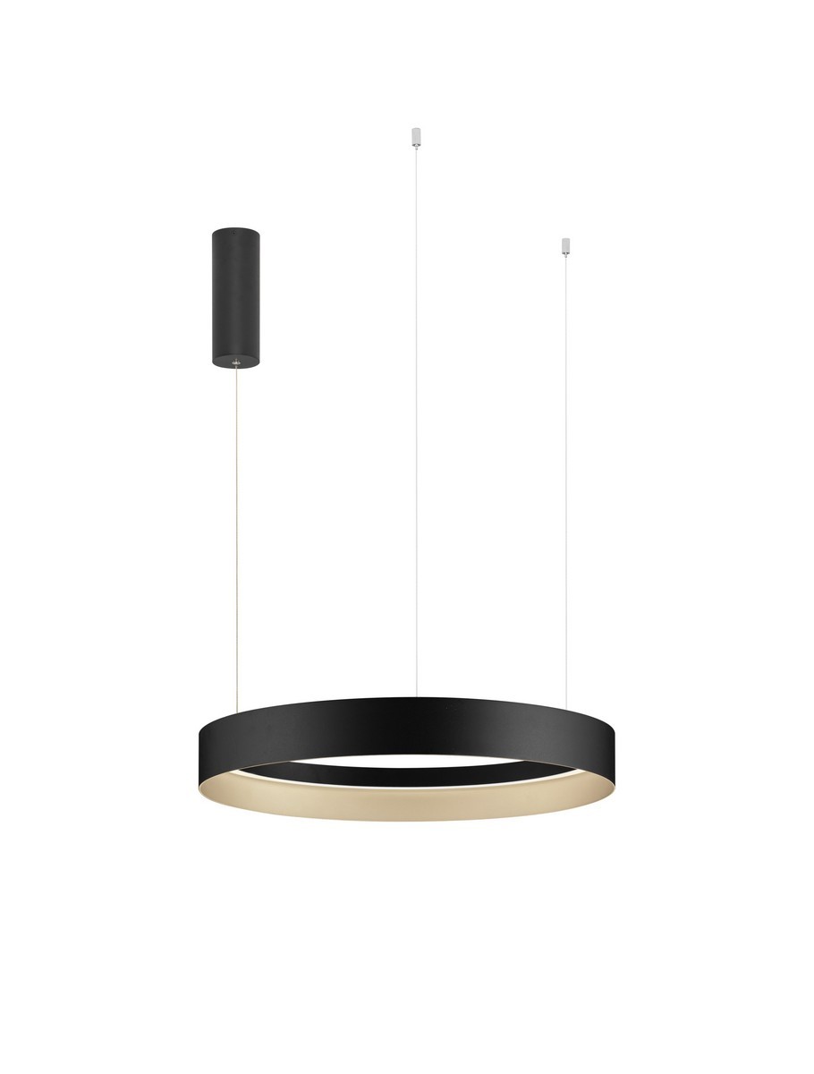 Luces Exclusivas ATECA Lampa Wisząca LED 48W 2101lm 2700-4000K aluminium/silikon czarny LE45895