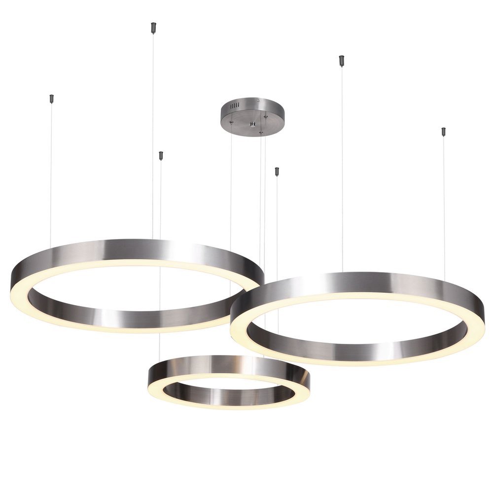 Step into Design Lampa wisząca CIRCLE 40+60+60 LED nikiel na 1 podsufitce (ST-8848-40+60+60 nickel)