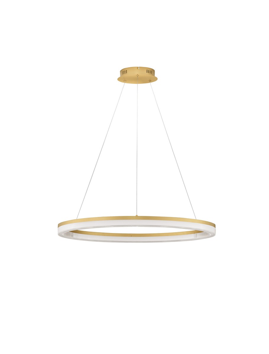 Luces Exclusivas LANTELVO Wisząca ø 80cm LED 41W 2665lm 2700-3000-4000K stal/aluminium/akryl złoty i odcienie złota LE45392