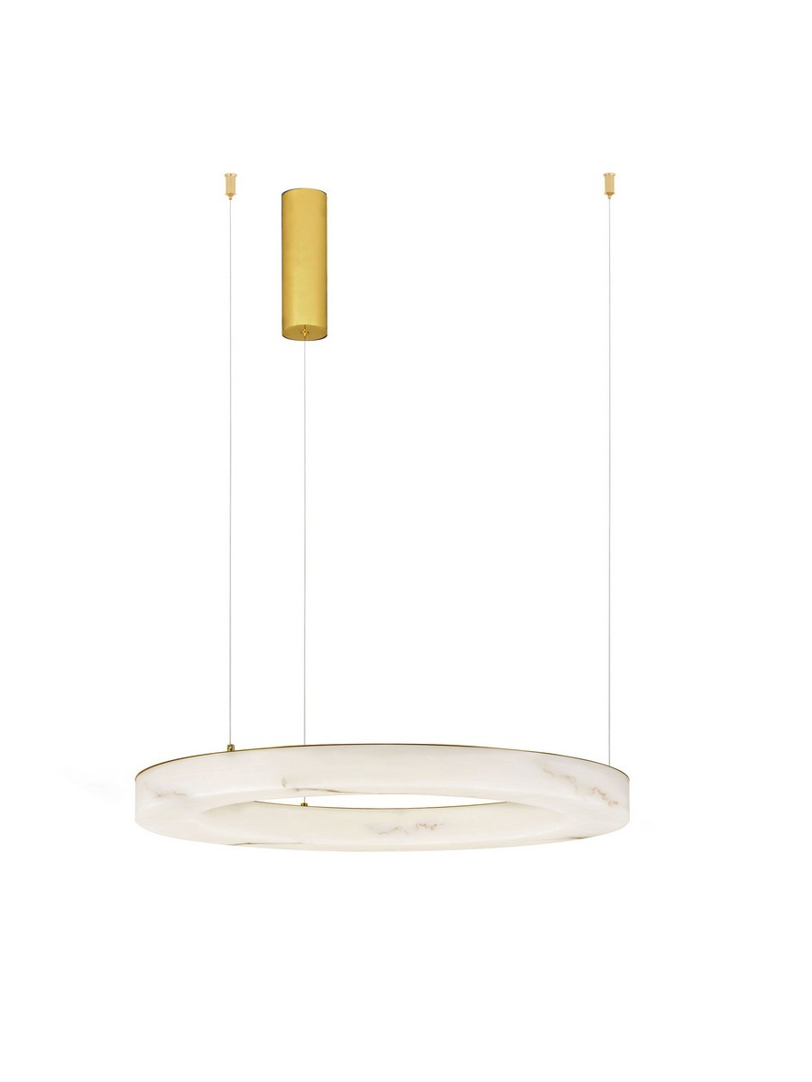 Luces Exclusivas LANZAROTE Lampa Wisząca ø 60cm LED 36W 2149lm 3000K stal/aluminium/tworzywo złoty i odcienie złota LE46087