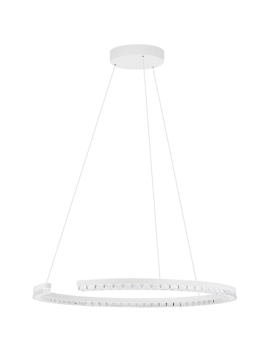 Luces Exclusivas MAHON Lampa Wisząca LED 30W 1950lm 3000K aluminium/akryl biały LE46096