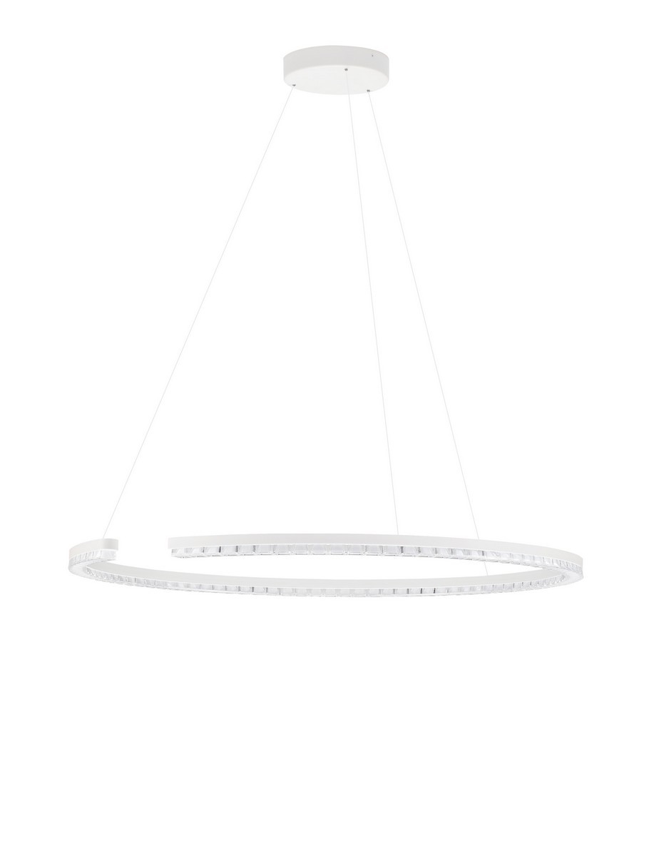 Luces Exclusivas MAHON Lampa Wisząca LED 43W 2795lm 3000K aluminium/akryl biały LE46097
