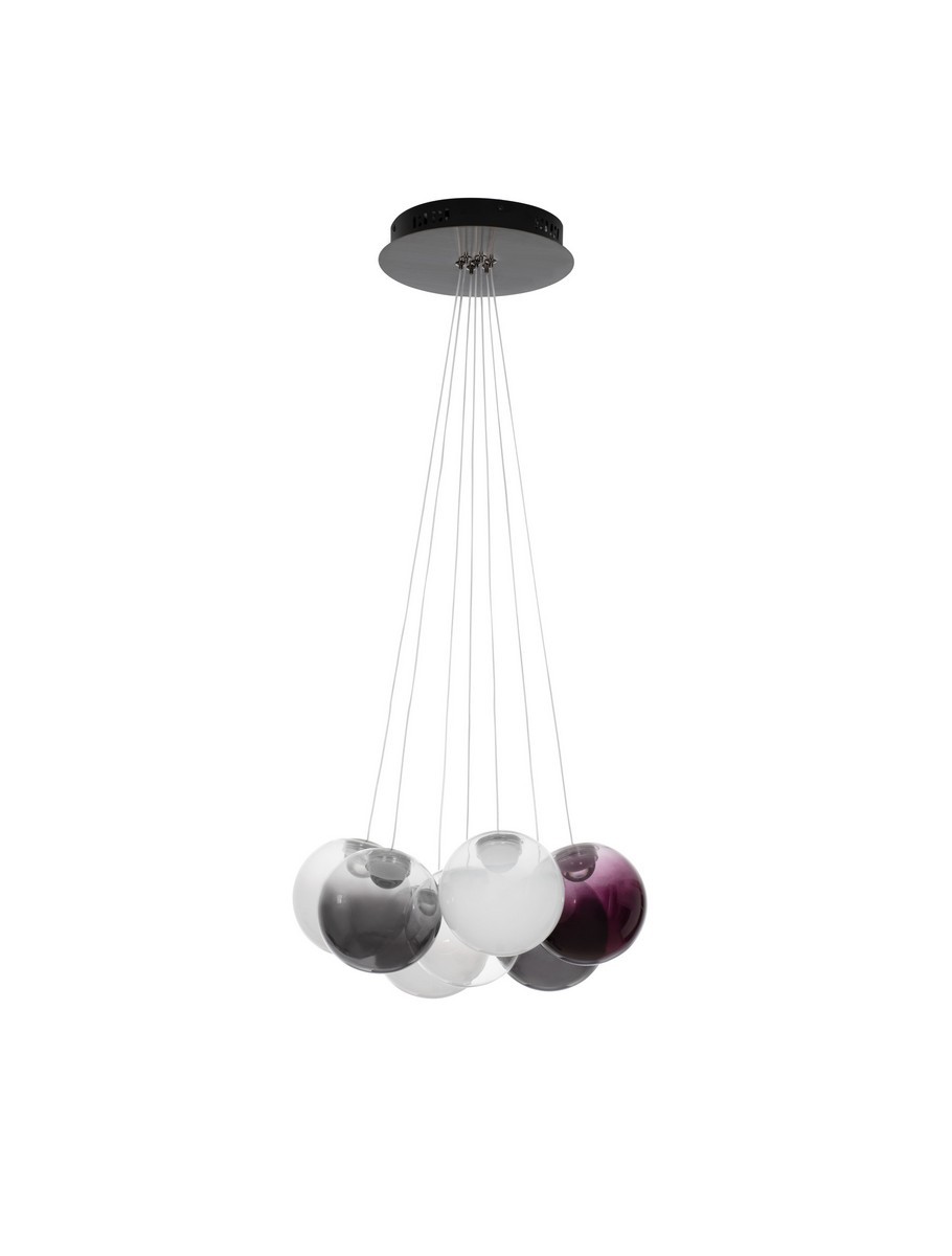 Luces Exclusivas ARGUIS Lampa Wisząca LED 41W 2093lm 3000K stal/aluminium/szkło czarny LE45845