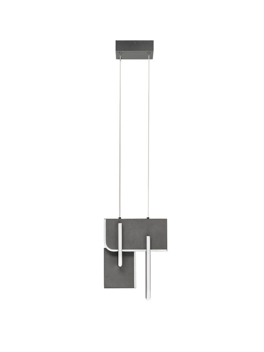 Luces Exclusivas ALBAIDA Lampa Wisząca LED 20W 796lm 3000K metal/akryl szary i odcienie szarości LE45722