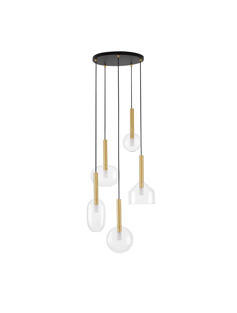 Luces Exclusivas BAJOS Wisząca Nowoczesna złoty i odcienie złota 5xG9 max 5W LE43395