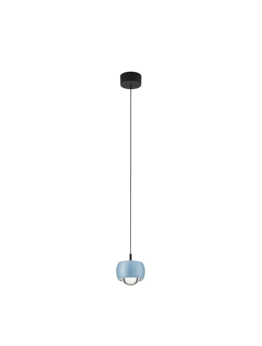 Luces Exclusivas LIMA Lampa Wisząca LED 13W 922lm 3000K aluminium/akryl niebieski LE44283