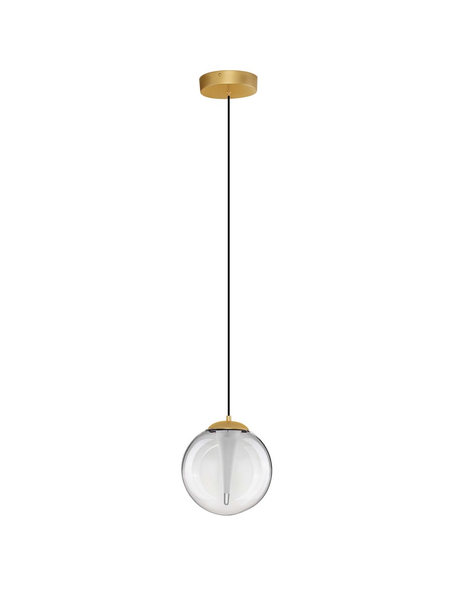 Luces Exclusivas HUALMAY Lampa Wisząca LED 7W 585lm 3000K metal/szkło złoty i odcienie złota LE44832