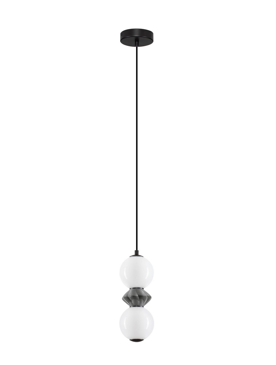 Luces Exclusivas MONRETA Lampa Wisząca ø 12cm LED 10W 600lm 3000K ceramika/szkło szary i odcienie szarości LE45230