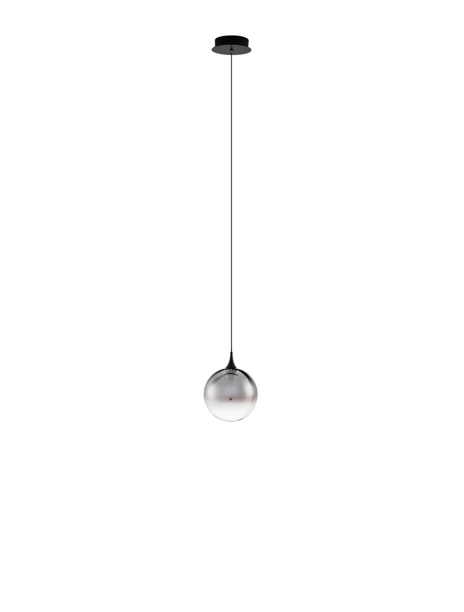 Luces Exclusivas LURVELA Lampa Wisząca ø 16cm LED 5W 225lm 3000K metal/szkło szary i odcienie szarości LE45128