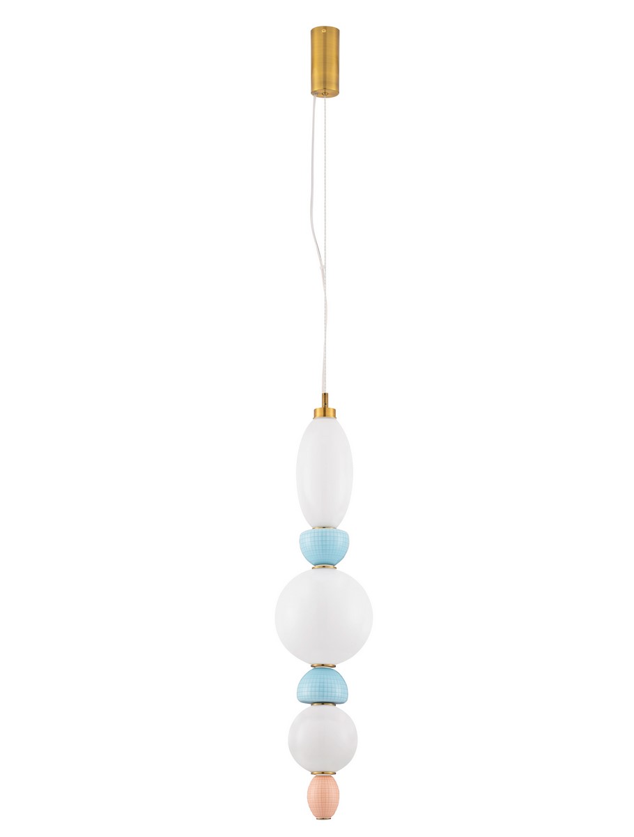 Luces Exclusivas JOAQUIN Lampa Wisząca ø 20cm LED 27W 2032lm 3000K metal/szkło złoty i odcienie złota LE44548