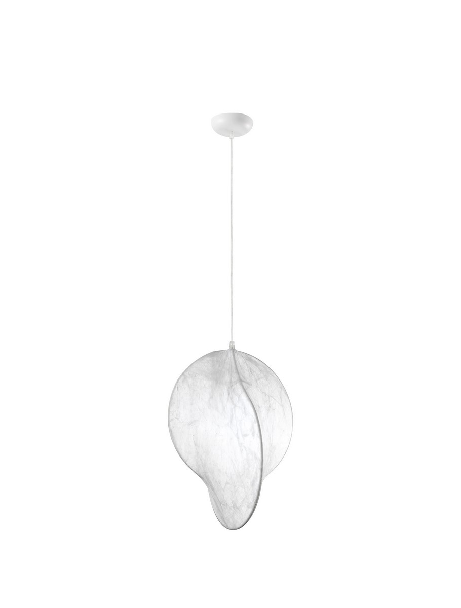 Luces Exclusivas CHANCAY Lampa Wisząca E27 jedwab/akryl biały LE44597