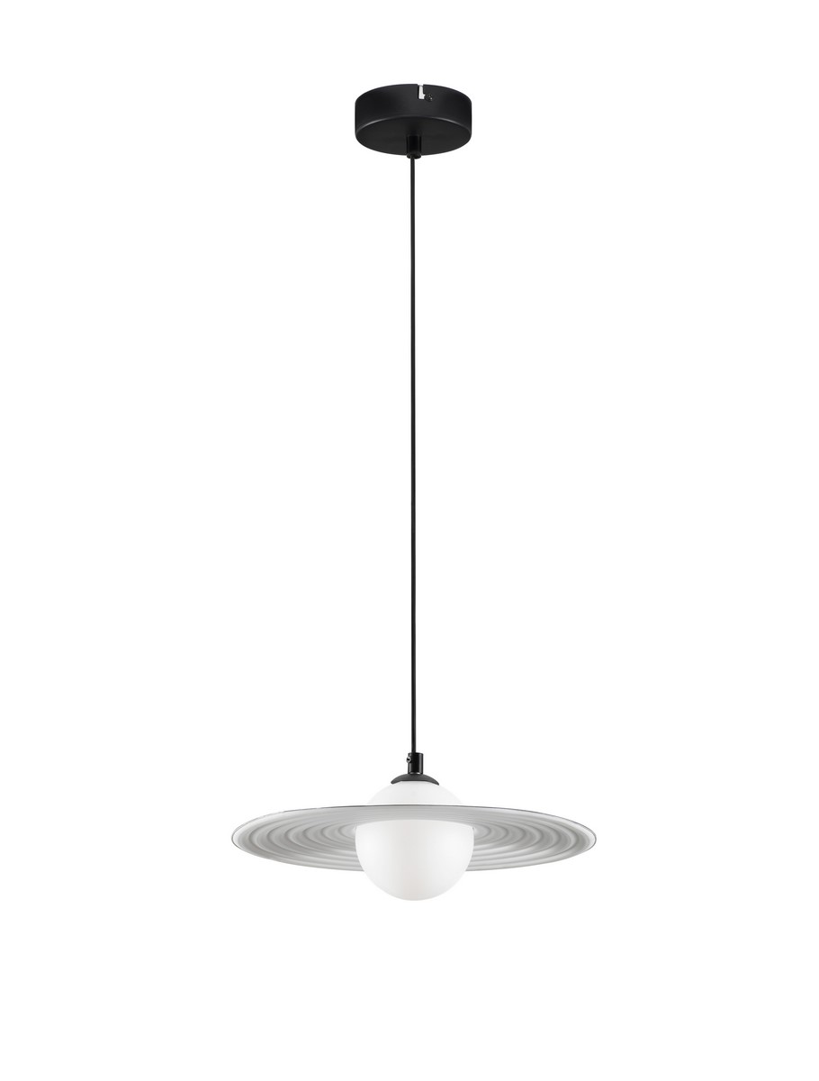 Luces Exclusivas FUNES Lampa Wisząca ø 30cm G9 stal/akryl czarny LE44293