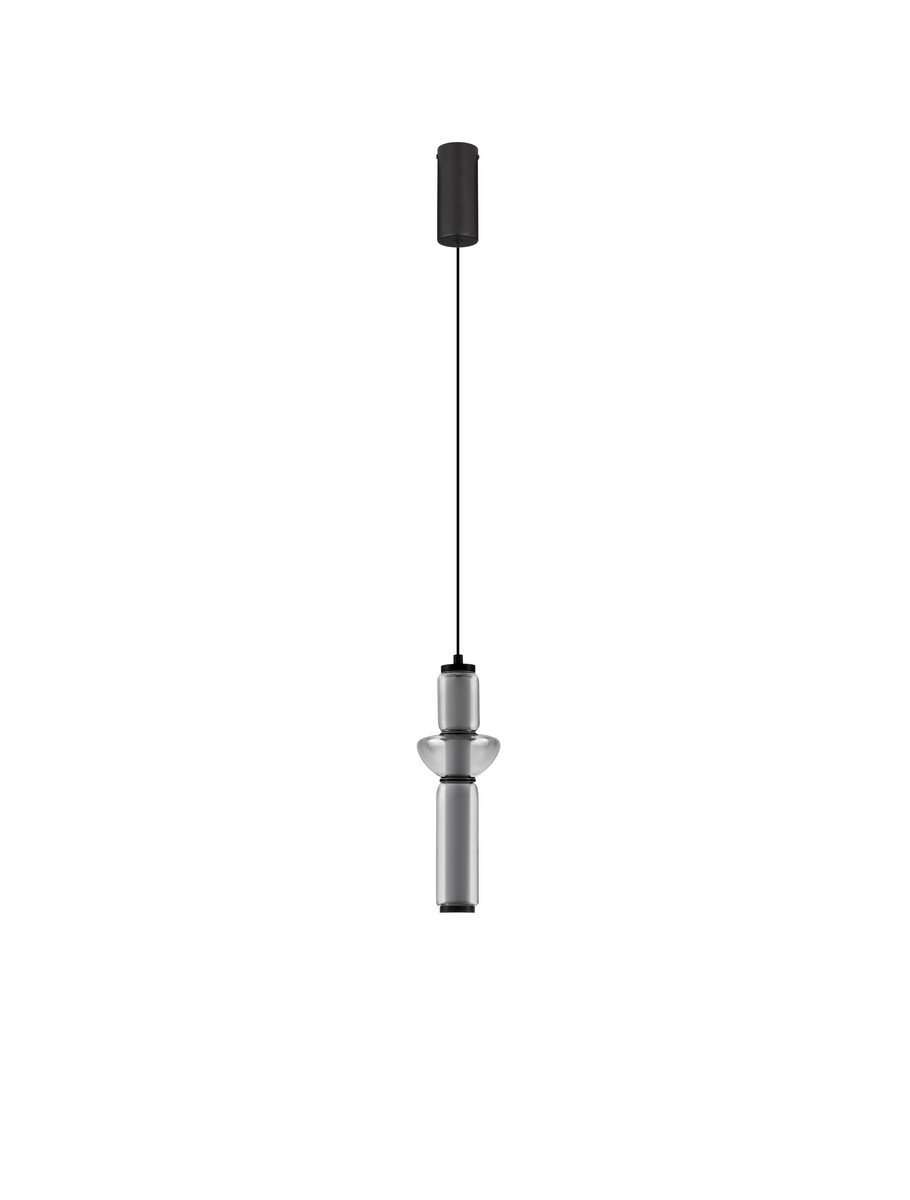 Luces Exclusivas GLORICA Lampa Wisząca ø 12cm LED 13W 715lm 3000K metal/szkło szary i odcienie szarości LE45190