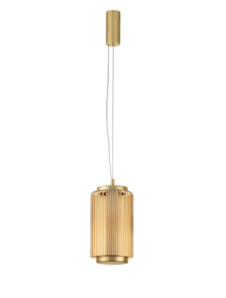 Luces Exclusivas TABRUNO Lampa Wisząca ø 18cm LED 10W 700lm 3000K metal/szkło złoty i odcienie złota LE45170
