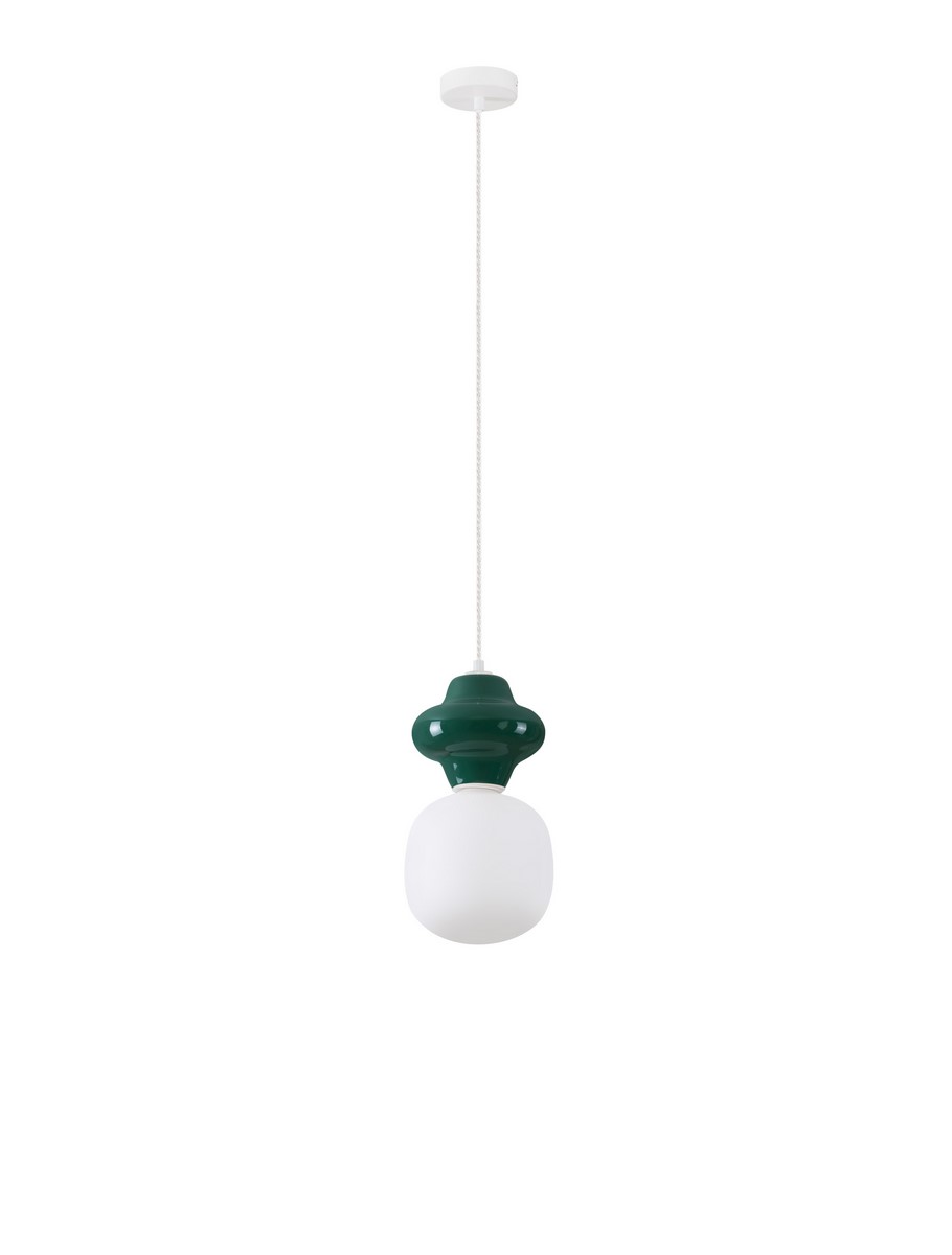 Luces Exclusivas VILROSA Lampa Wisząca E14 ceramika/szkło biały LE44554