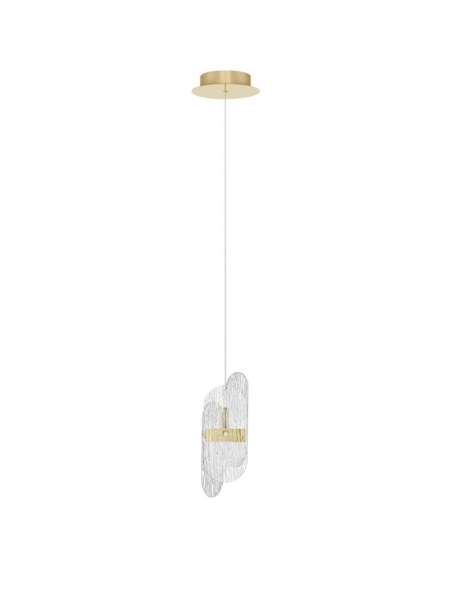 Luces Exclusivas BOSSOST Lampa Wisząca LED 9W 550lm 2700K metal/szkło złoty i odcienie złota LE45953
