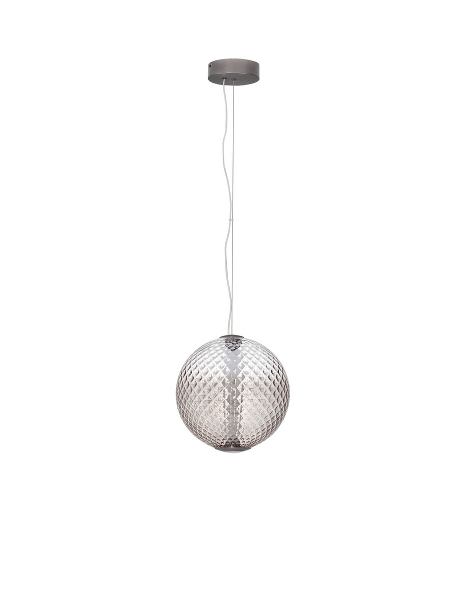 Luces Exclusivas CORVELA Lampa Wisząca ø 30cm LED 20W 1000lm 3000K metal/szkło szary i odcienie szarości LE45174
