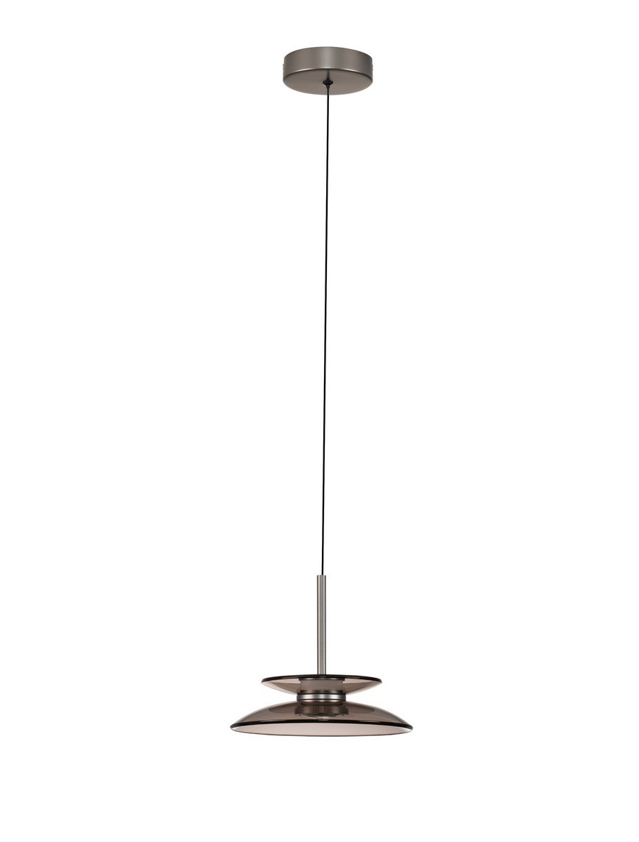 Luces Exclusivas HUANUCO Lampa Wisząca LED 10W 543lm 3000K aluminium/szkło szary i odcienie szarości LE46074
