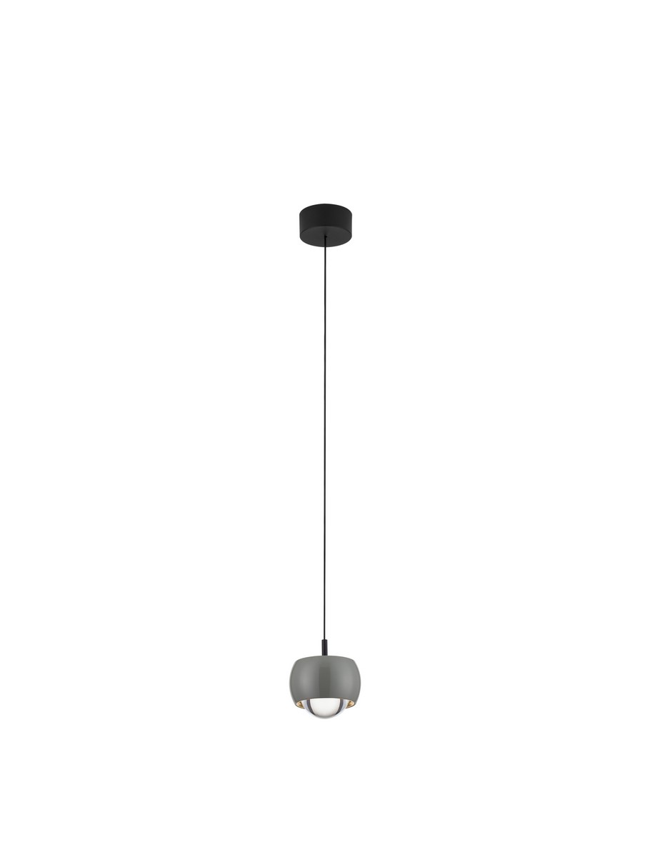 Luces Exclusivas LIMA Lampa Wisząca LED 13W 922lm 3000K aluminium/akryl szary i odcienie szarości LE44284