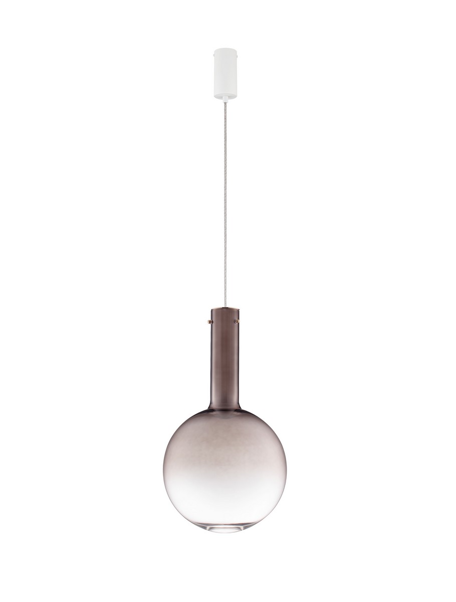 Luces Exclusivas TORCENA Lampa Wisząca ø 30cm LED 8W 440lm 3000K metal/szkło brązowy i odcienie brązu LE45187