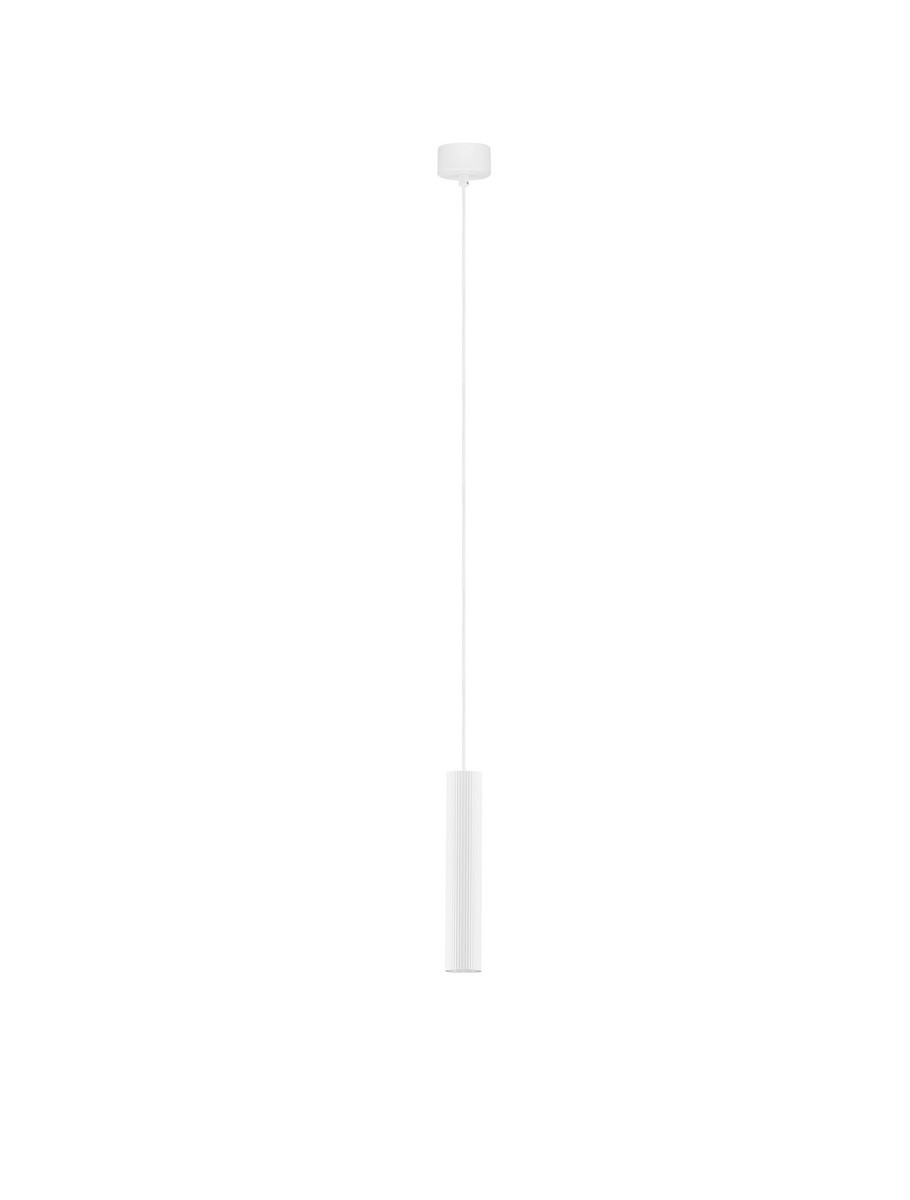 Luces Exclusivas SELMORA Lampa Wisząca ø 4cm GU10 (MR11) aluminium biały LE45646