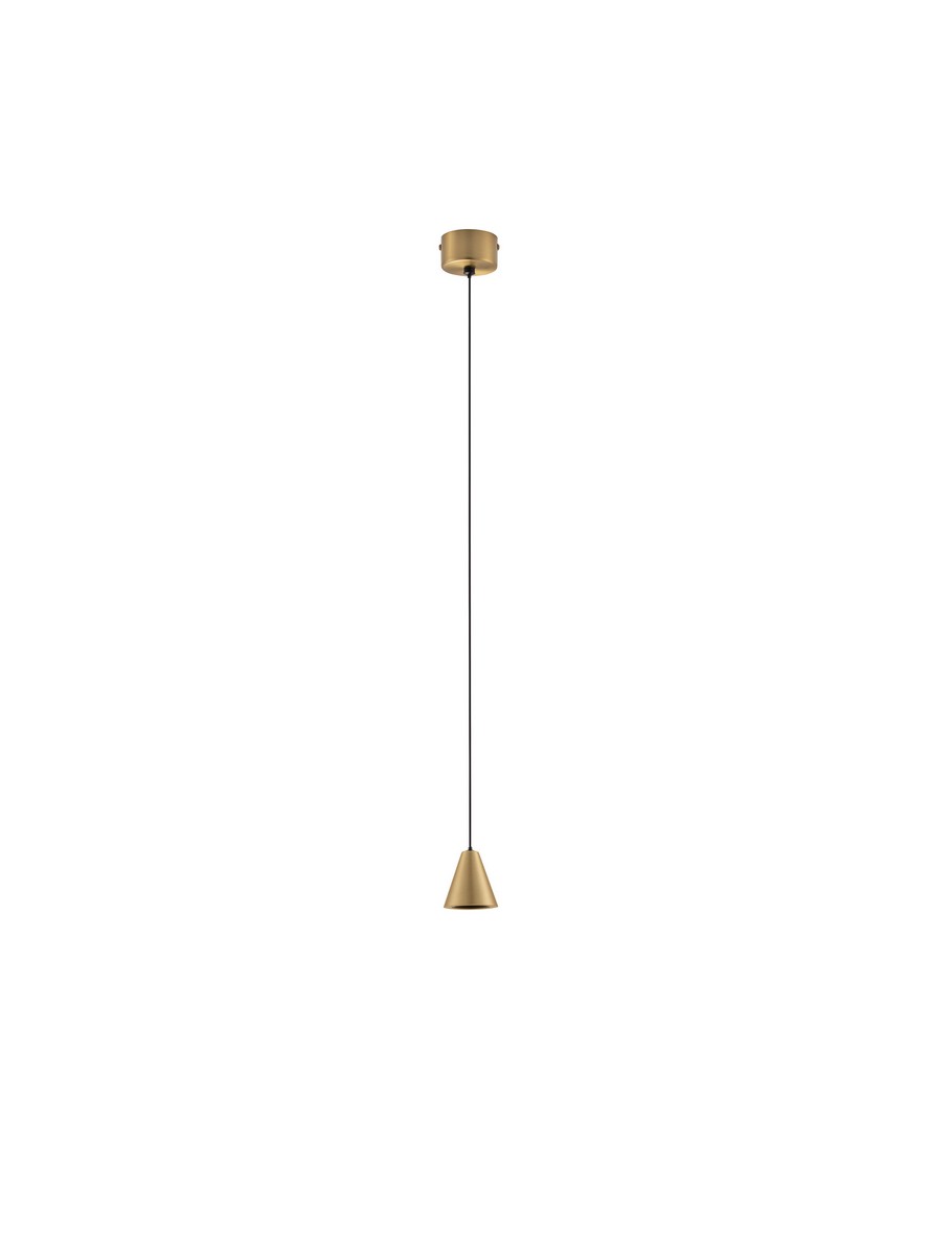 Luces Exclusivas GRONVILO Lampa Wisząca ø 6cm LED 5W 403lm 3000K aluminium złoty i odcienie złota LE45438