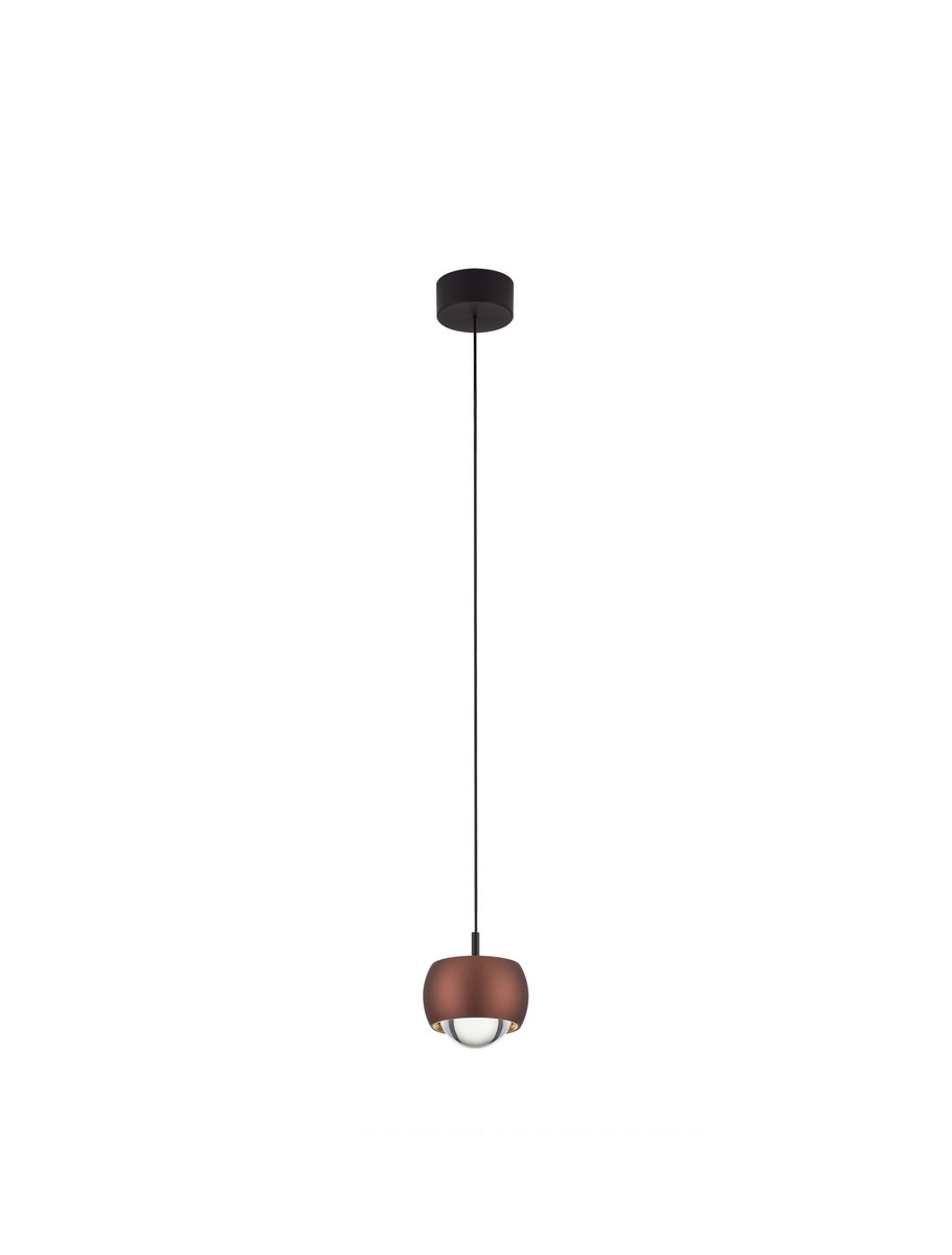 Luces Exclusivas LIMA Lampa Wisząca LED 13W 922lm 3000K aluminium/akryl brązowy i odcienie brązu LE44281