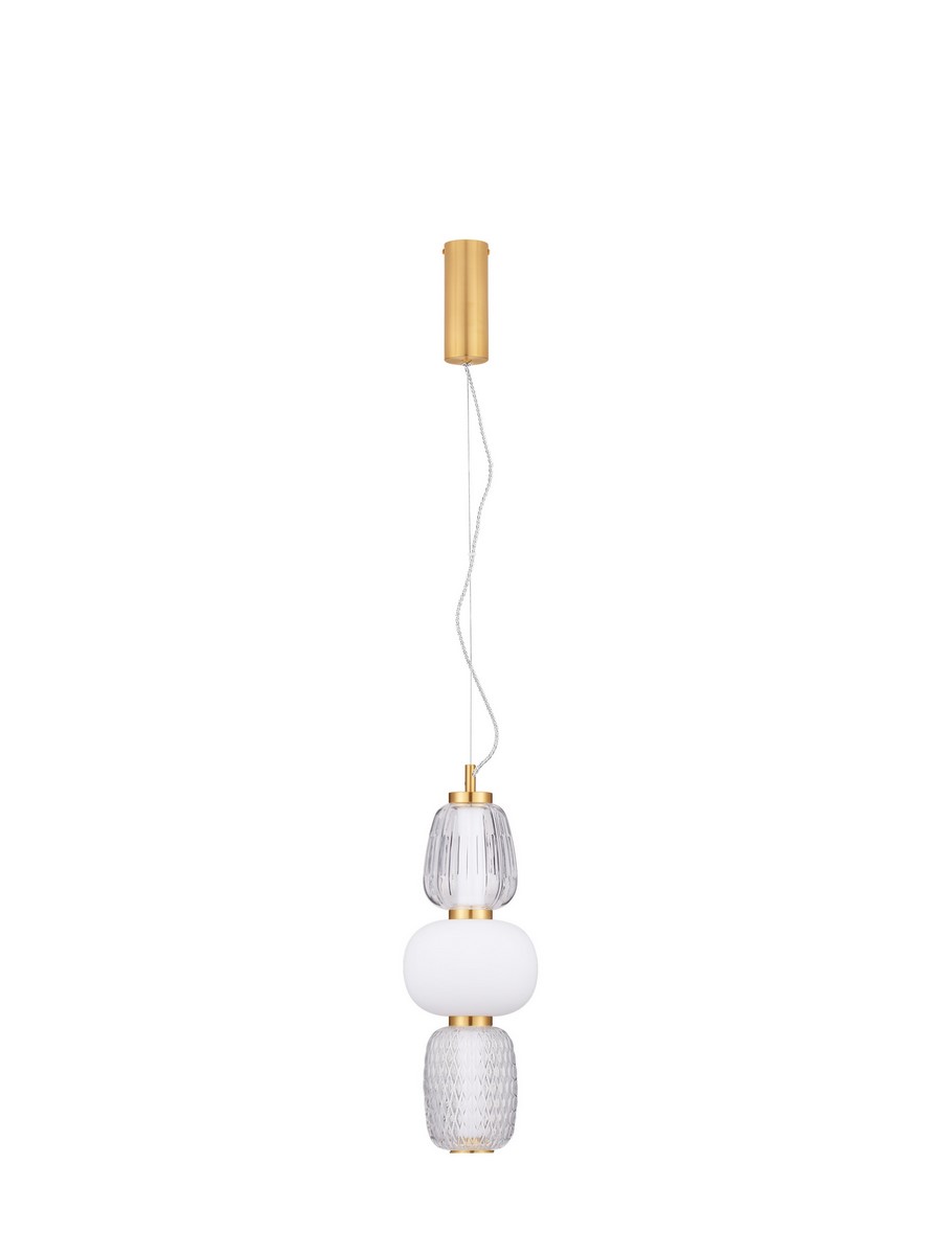 Luces Exclusivas ARROYOS Lampa Wisząca LED 28W 3748lm 3000K szkło/metal złoty i odcienie złota LE44495