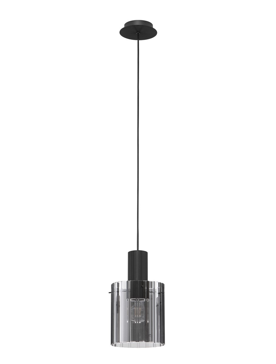 Luces Exclusivas ORAN Lampa Wisząca E27 stal/szkło czarny LE44243