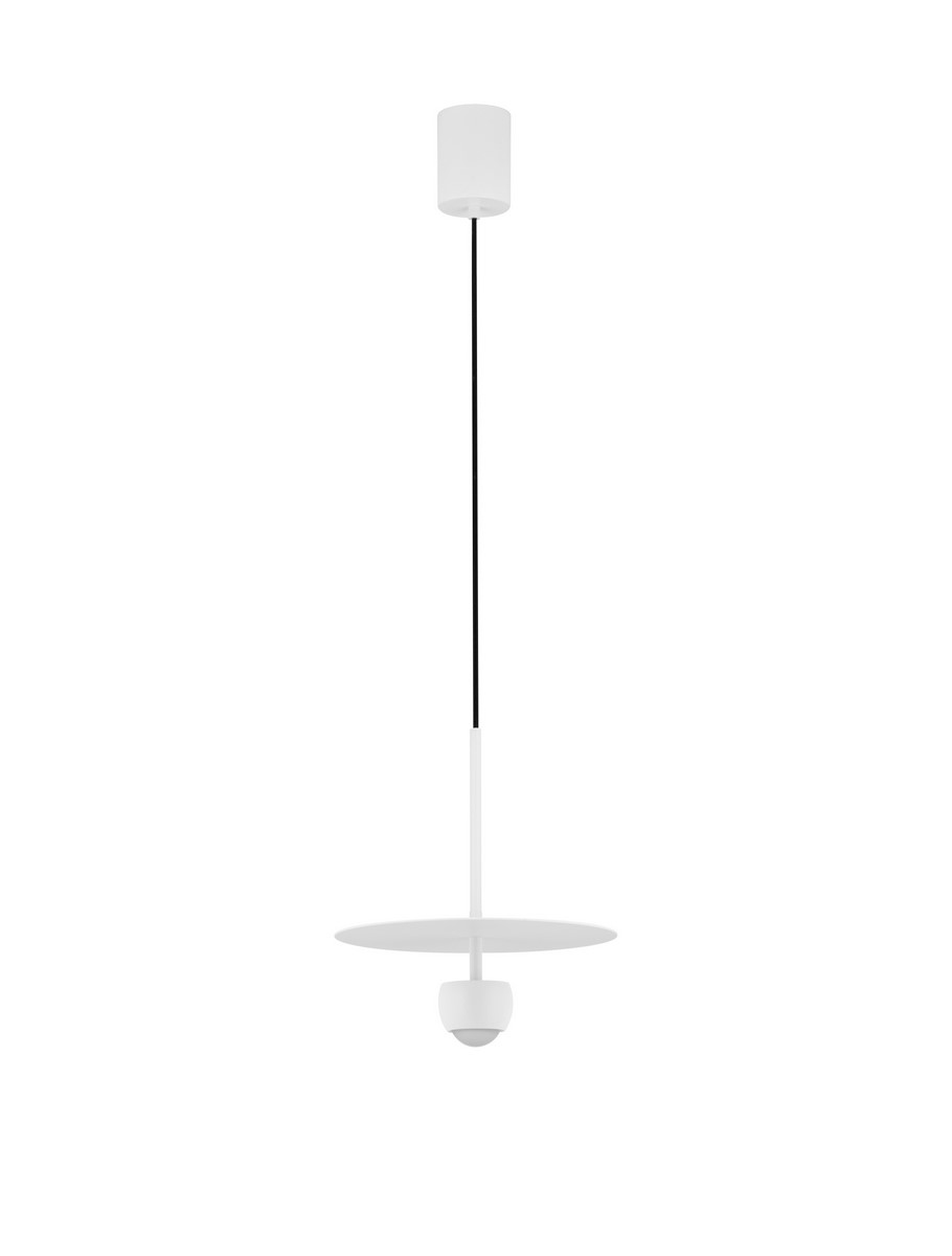 Luces Exclusivas BAILA Lampa Wisząca ø 30cm LED 8W 590lm 3000K aluminium/stal biały LE44534