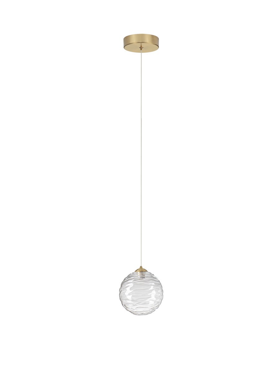 Luces Exclusivas ALBORA Lampa Wisząca LED 5W 261lm 2700K szkło/metal złoty i odcienie złota LE45741