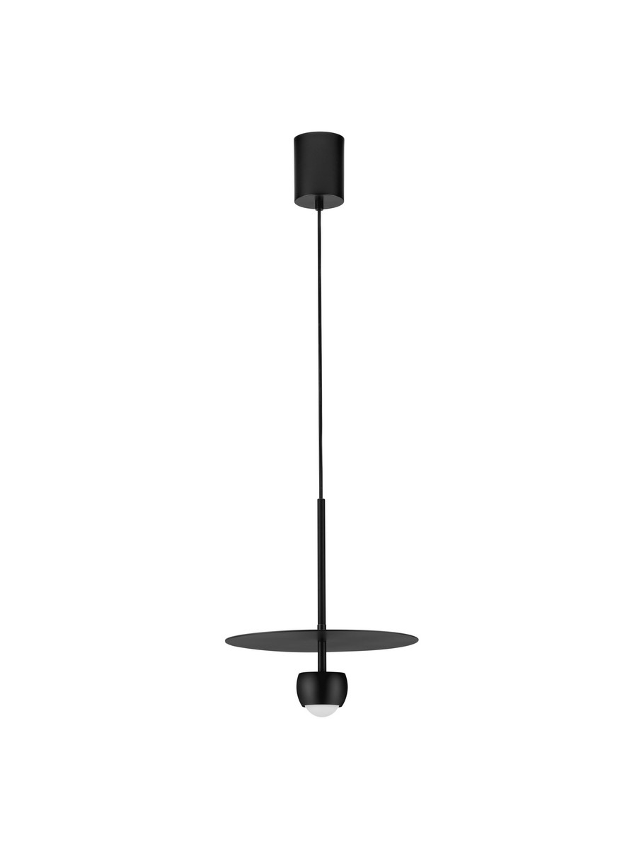 Luces Exclusivas BAILA Lampa Wisząca ø 30cm LED 8W 590lm 3000K aluminium/stal czarny LE44533