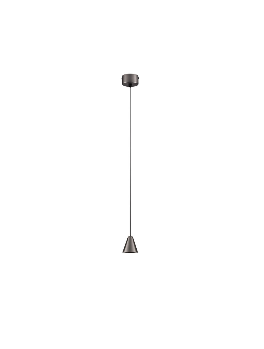 Luces Exclusivas GRONVILO Lampa Wisząca ø 6cm LED 5W 403lm 3000K aluminium czarny LE45439