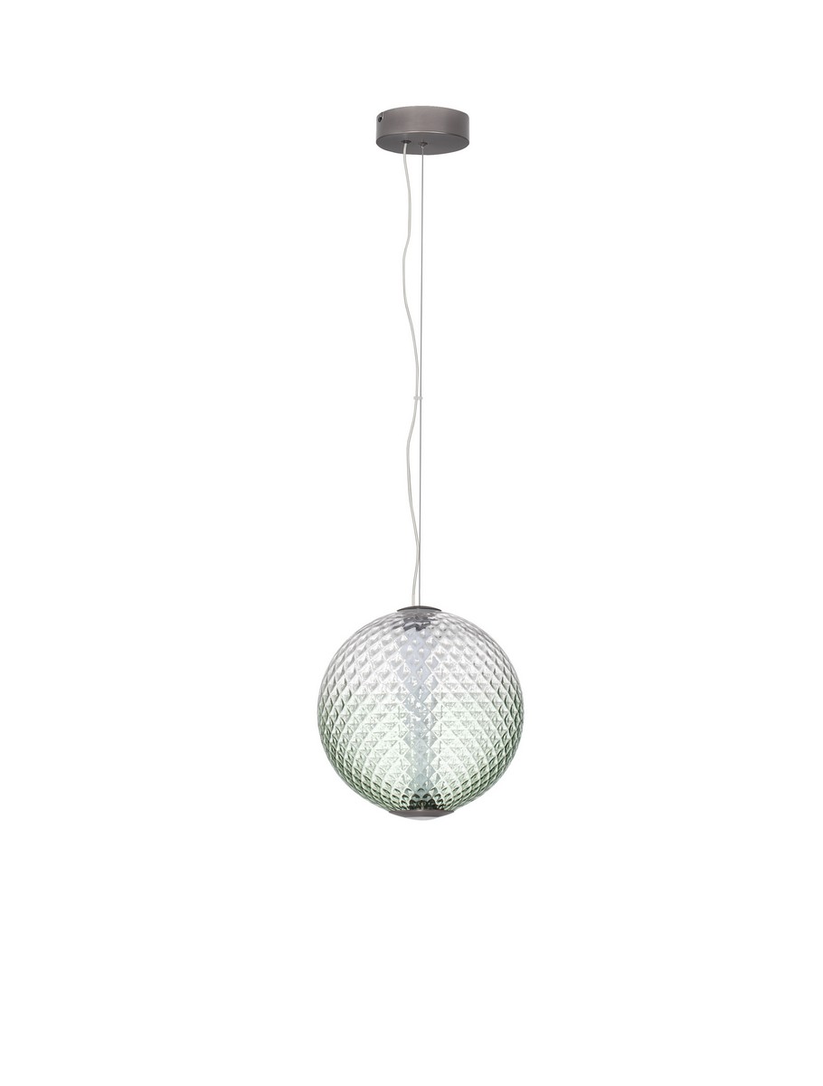 Luces Exclusivas CORVELA Lampa Wisząca ø 30cm LED 20W 1100lm 3000K metal/szkło szary i odcienie szarości LE45175