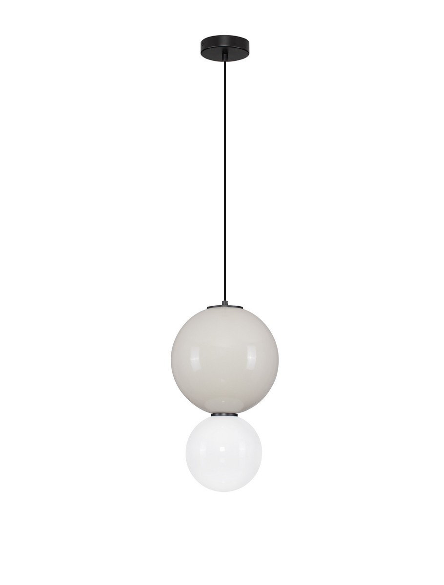 Luces Exclusivas JORELIA Lampa Wisząca ø 25cm LED 7W 420lm 3000K porcelana/szkło szary i odcienie szarości LE45246