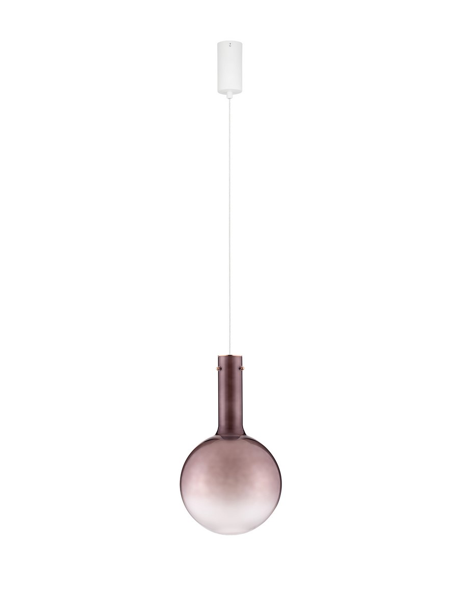 Luces Exclusivas JAVIER Lampa Wisząca ø 25cm LED 6W 683lm 3000K szkło/metal biały LE44485