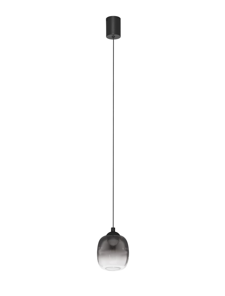 Luces Exclusivas TOAY Lampa Wisząca LED 6W 457lm 3000K stal/szkło czarny LE44238