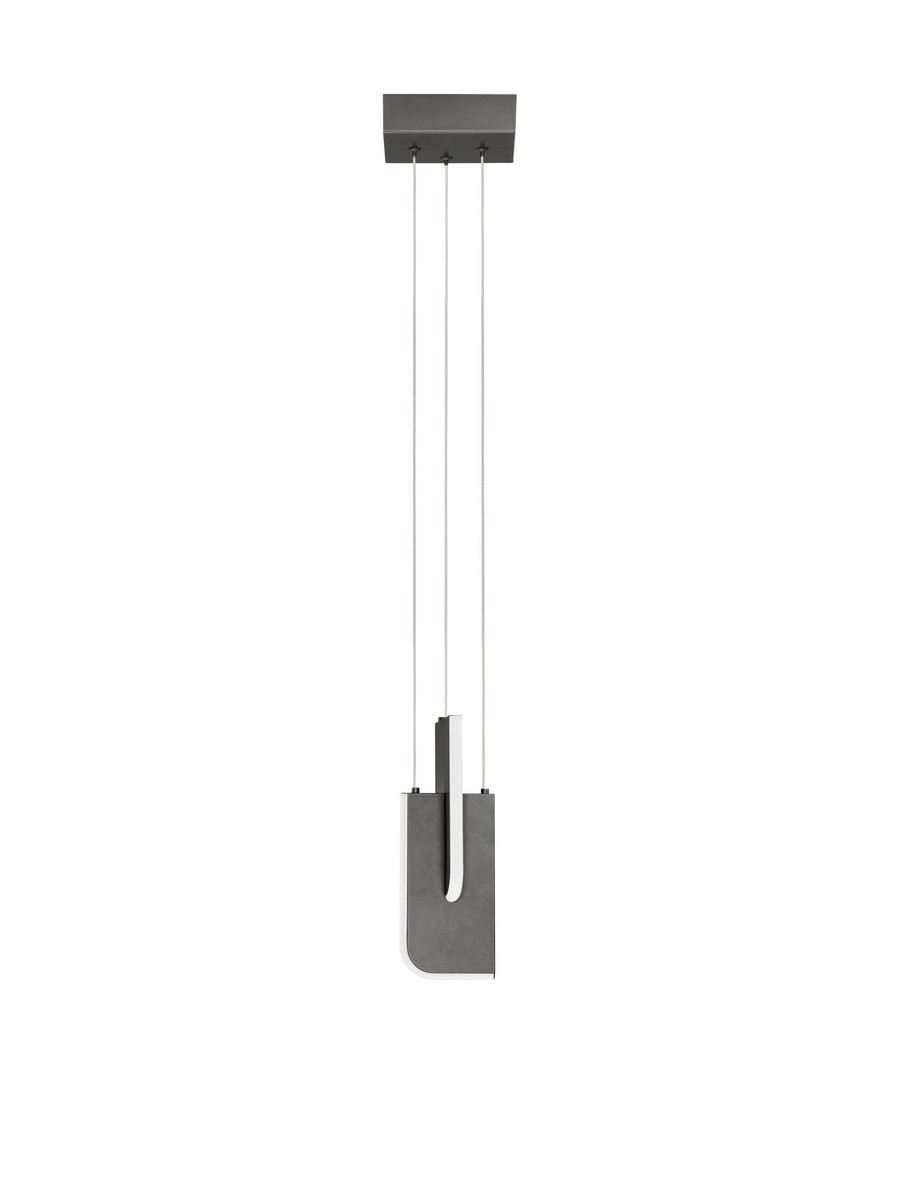 Luces Exclusivas ALBAIDA Lampa Wisząca LED 9W 380lm 2700K metal/akryl szary i odcienie szarości LE45719