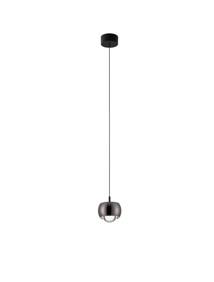 Luces Exclusivas LIMA Lampa Wisząca LED 13W 922lm 3000K aluminium/akryl czarny LE44282