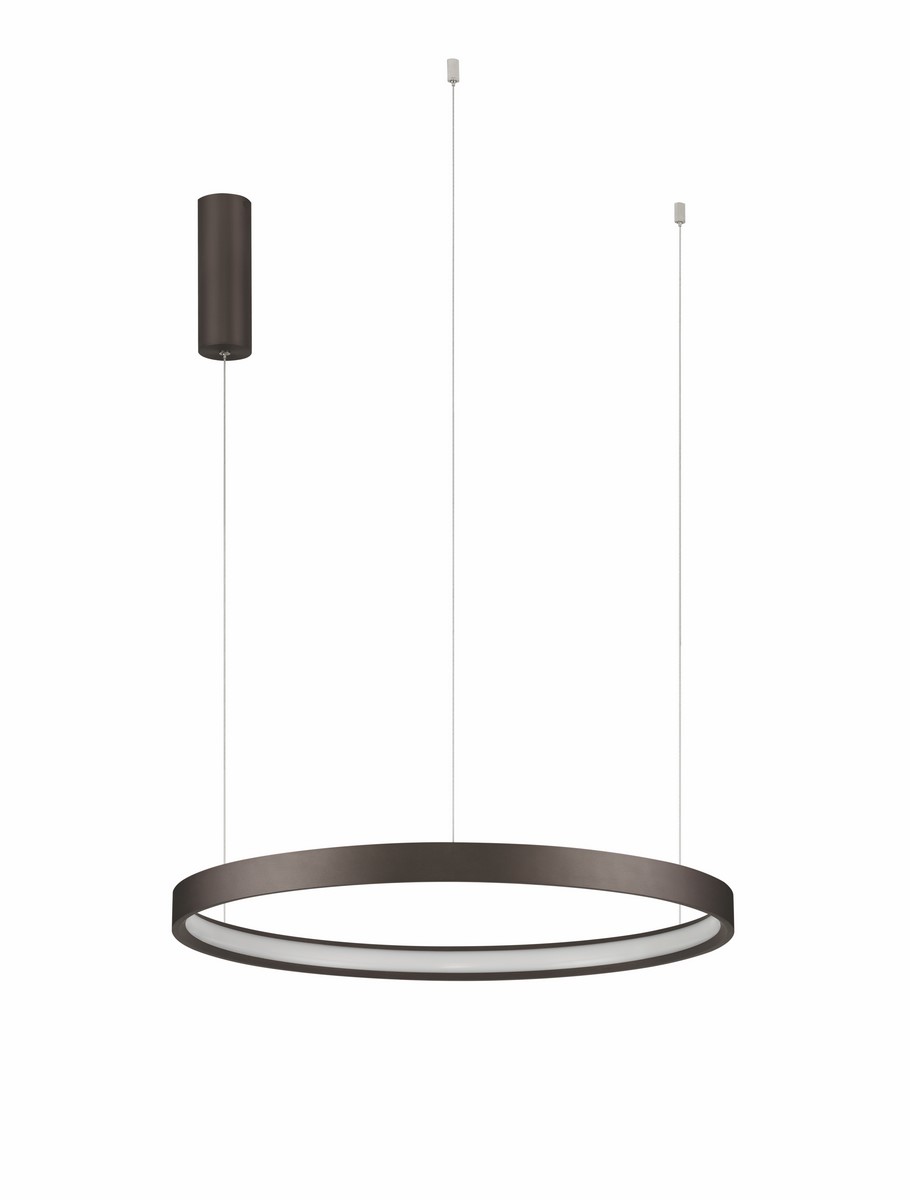 Luces Exclusivas ZACAPU Lampa Wisząca ø 60cm LED 40W 3326lm 3000K aluminium brązowy i odcienie brązu LE44322