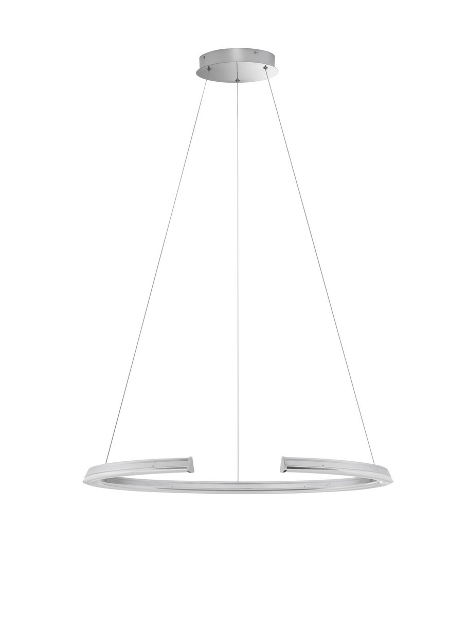 Luces Exclusivas ORINOCO Lampa Wisząca LED 58W 3728lm 3500K stal/aluminium/akryl srebrny i odcienie srebra LE46130